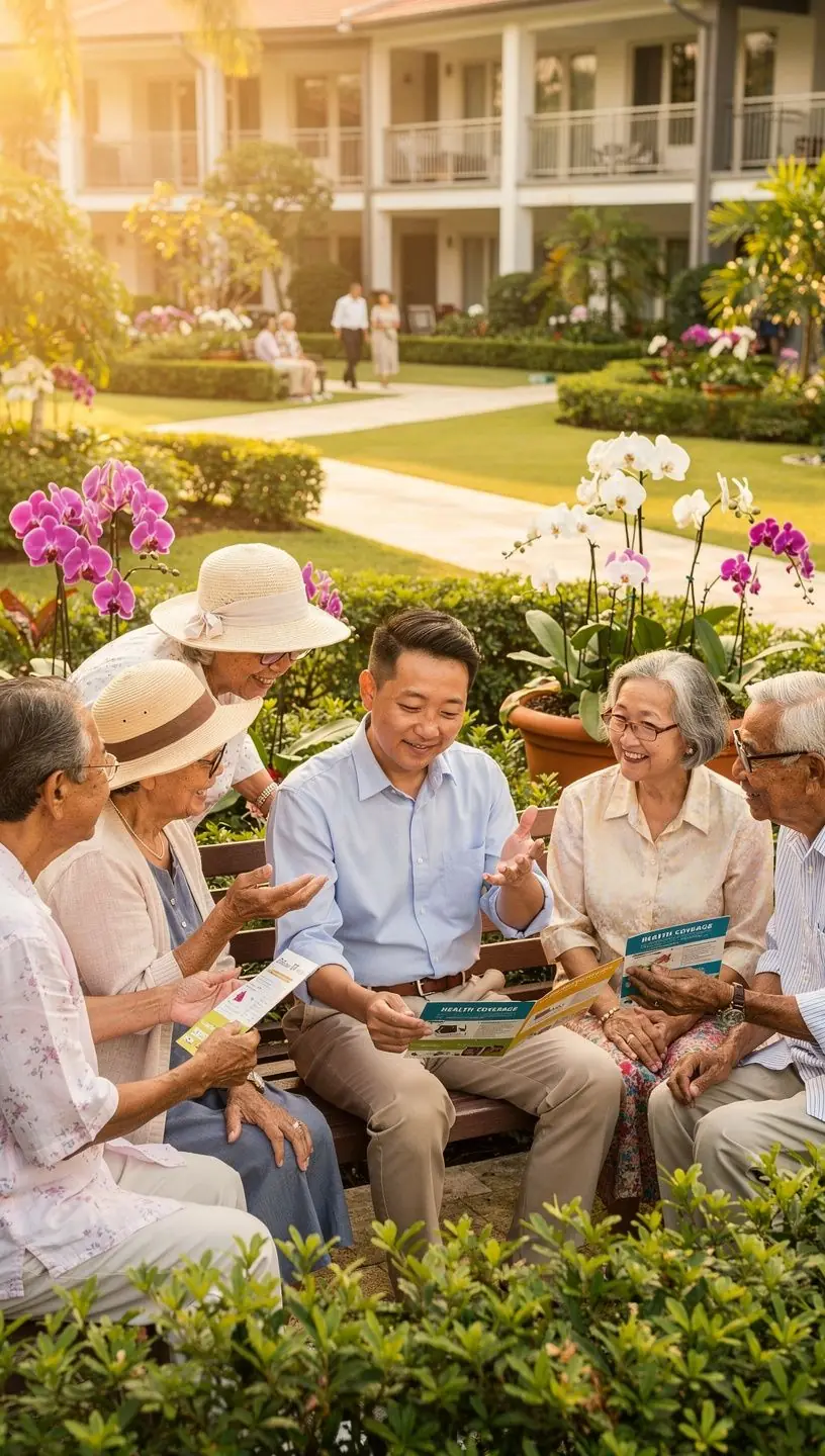 Infographic showing step-by-step guide to selecting the best insurance plan for seniors in Singapore.